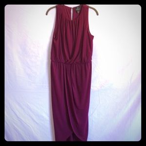Faux wrap burgundy dress. Never worn